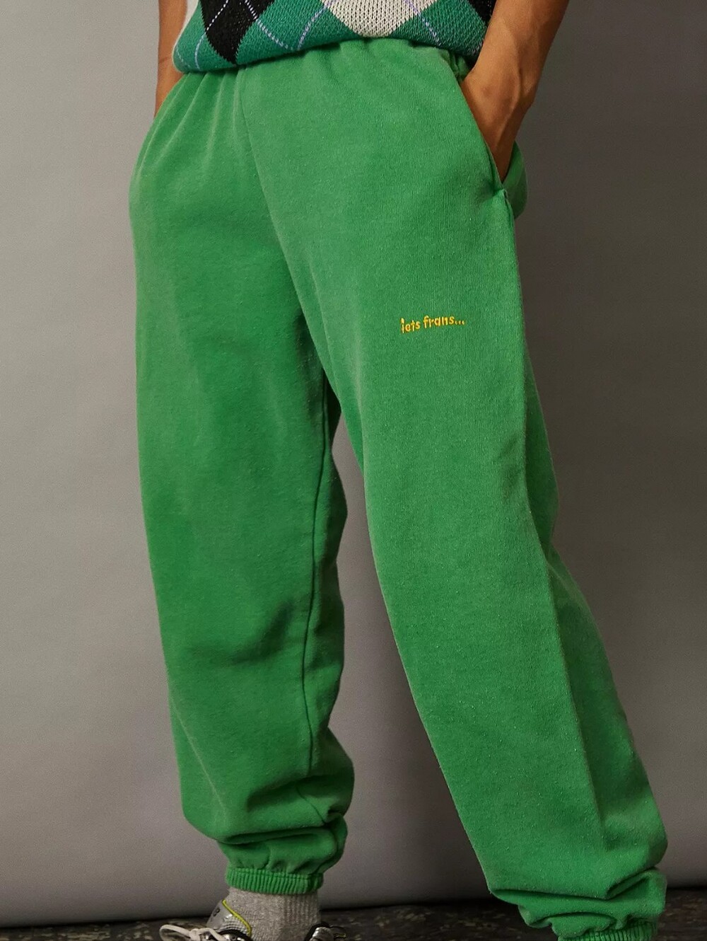Iets Frans Bright Green Fleece Sweatpants
